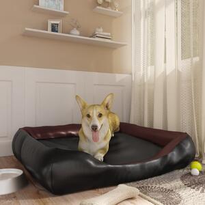 Dog Bed Black and Brown 105x80x25 cm Faux Leather