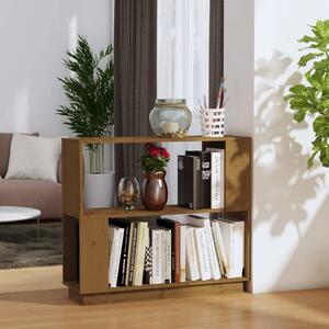 Book Cabinet/Room Divider Honey Brown 80x25x70 cm Solid Wood
