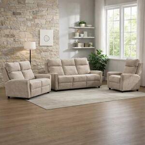 Medinah Fabric 3+2+1 Sofa Suite - Beige