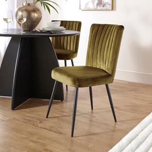 Taylor Dining Chair, Velvet Olive