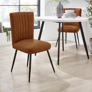 Taylor Dining Chair, Faux Leather Tan (Brown)