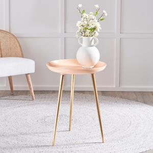 Seline Side Table, Metal Apricot