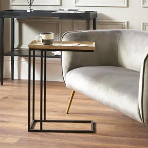 Franklin Supper Side Table, Gold Cast Gold