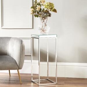 Elysee Square Side Table, Mirrored Glass Silver