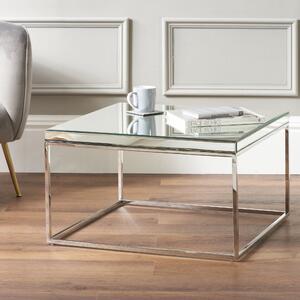 Elysee Square Coffee Table, Mirrored Glass Silver