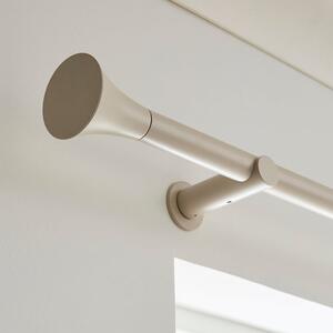 Flush Trumpet Fixed Metal Curtain Pole with Rings