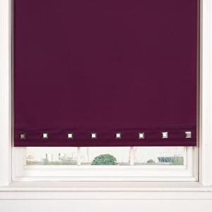 Square Eyelet Aubergine Roller Blind