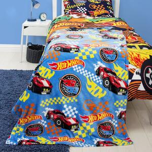 Hot Wheels Flame Fleece Blanket Blue