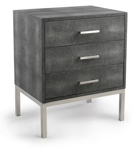 Jasper Bedside Table Grey, Side Chest, Grey - Andrew Martin