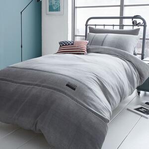 Catherine Lansfield Denim Grey Duvet Cover and Pillowcase Set