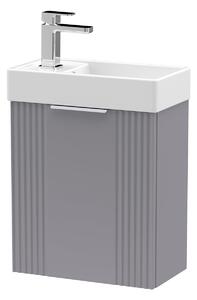 Deco Compact Wall Mounted Vanity Unit with Basin Satin Grey