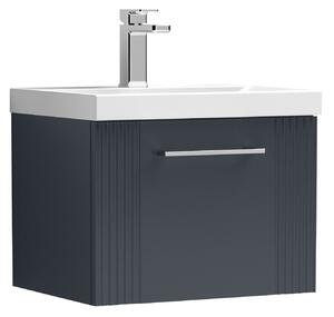 Deco Wall Mounted Single Drawer Vanity Unit with Basin Soft Black