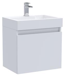 Merit 1 Door Wall Mounted Vanity Unit with Basin Gloss White