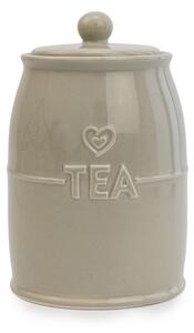 Grey Hearts Tea Canister