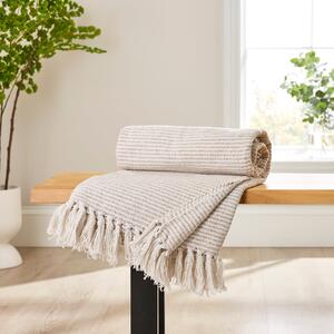 Russell Stripe Throw Natural
