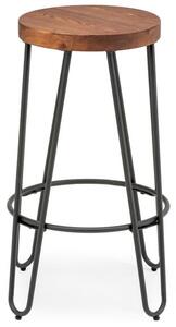 Torino Counter Height Bar Stool, Black Metal