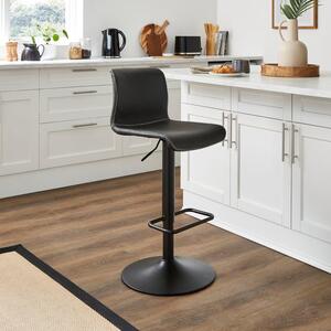 Venice Adjustable Height Swivel Bar Stool, Faux Leather