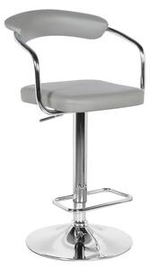 Houston Adjustable Height Swivel Bar Stool, Faux Leather