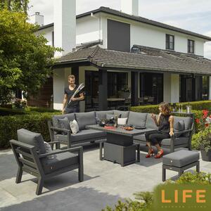 LIFE Outdoor Living Timber Deluxe Corner Set with Height Adjustable Table