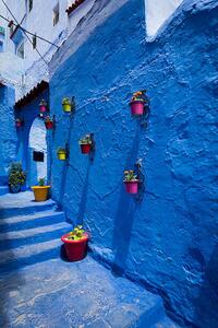 Photography Alleyway in Chefchaouen, Morocoo, AscentXmedia