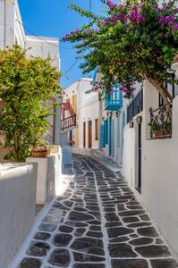 Photography narrow street in Mykonos, Dcelotti
