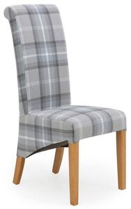 Set of 2 Chester Dining Chairs, Woven Check Fabric