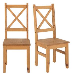 Salvador Set of 2 Dining Chairs, Pine