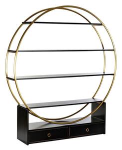 Shelves DKD Home Decor Black Golden Metal Poplar 160 x 35 x 180 cm