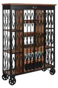 Shelves Home ESPRIT Brown Black Metal Fir 107 x 34 x 148 cm