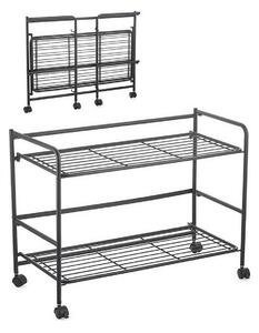 Shelves Confortime Black Iron Foldable With wheels (67 x 30 x 44,8 cm)