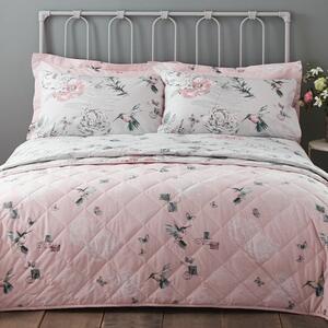 Heavenly Hummingbird Quilted Bedspread