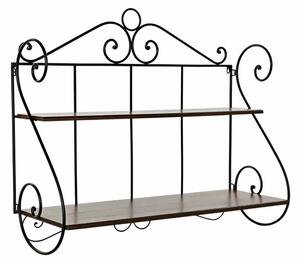 Shelves DKD Home Decor Fir Black Brown Ironwork (100 x 37 x 86 cm)