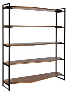 Shelves DKD Home Decor Black Natural Metal Mango wood 150 x 40 x 181 cm