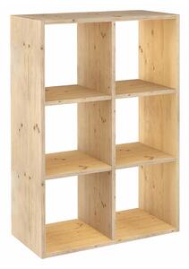 Shelves Astigarraga Dinamic 6 Brown Natural Pinewood 70,8 x 33 x 105,4 cm Cubes Modular