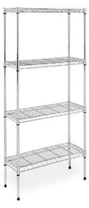 Shelves Confortime 4 levels Chromed (60 x 30 x 150 cm)