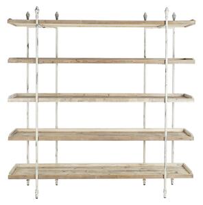 Shelves DKD Home Decor White Natural Metal Fir Fir wood 40 % Metal 190 x 40 x 200 cm