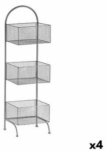 Shelves Silver Metal 20 x 99 x 32,5 cm (4 Units)