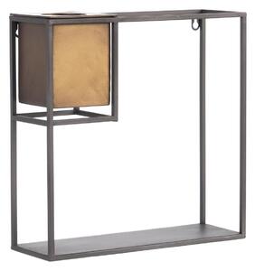 Shelves 36 x 12 x 36 cm Black Golden Metal