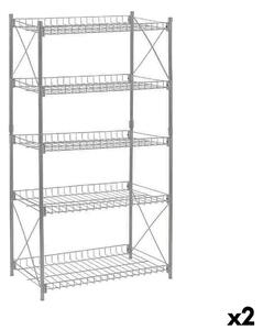 Shelves Confortime Metal 52 x 34 x 110 cm (2 Units)