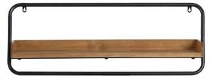 Shelves Black Natural Iron Rubber wood 80 x 18 x 36 cm