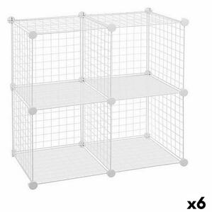 Shelves Confortime White Grille 4 compartments 35 x 35 cm (6 Units)