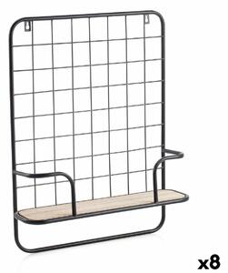 Shelves Vinthera Moa Steel Black Metal 42,5 x 12 x 56 cm (8 Units)