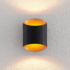 Arcchio Ayaz LED wall lamp, black and gold