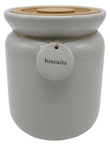 Grey Hang Tag Biscuit Canister