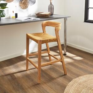 Melia Bar Stool Natural Stained Wood