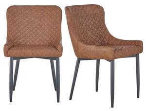 Set of 2 Montreal Dining Chairs, Faux Leather