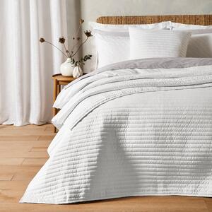 Bianca Quilted Lines Bedspread White