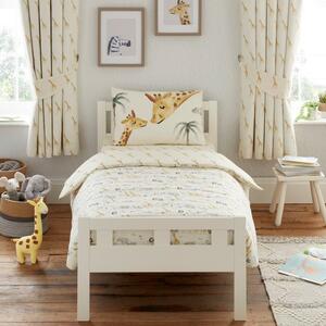 Safari Natural 100% Cotton Cot Bed / Toddler Duvet Cover and Pillowcase Set