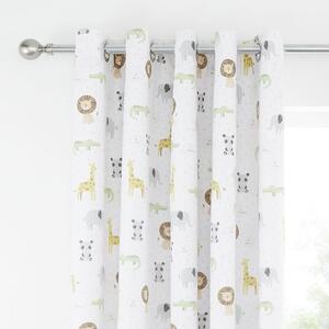 Catherine Lansfield Roarsome Animals Blackout Eyelet Curtains
