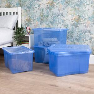 Wham Crystal Set of 5 Boxes & Lids, 60L Blue